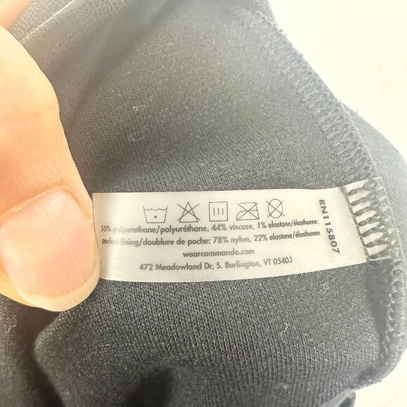 Commando Faux Leather Jogger Size Small Black 4 Way Stretch Pockets - Picture 7 of 7